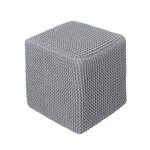 Christopher Knight Home Scott Knitted Foot Stool, Light Gray