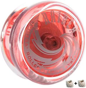 Yomega Raider - Professional Responsive Ball Bearing Yoyo, Great for Kids, Beginners and for Advanced String Yo-Yo Tricks and Looping Play. + Extra 2 Strings & 3 Month Warranty (Red)