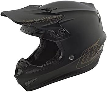 Troy Lee Designs SE4 Polyacrylite Mono Adult Motocross Helmet W/MIPS - Full Face Offroad Motorcycle Dirt Bike ATV Powersports Dual Sport Racing Helmet - Mens Womens Unisex (Black, MD)