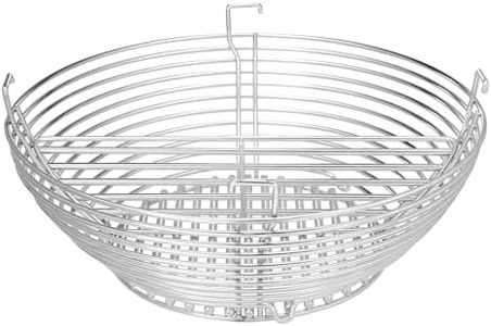 Kamado Joe Stainless Steel Charcoal Basket Grill Accessory to Create Multiple Cook Zones for All Classic Joe 18-inch Charcoal Grill and Smokers, Model KJ-MCC23