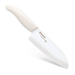 Kyocera Revolution Series Santoku Knife, 5-1/2-Inch, White Handle and White Blade