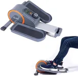 Cubii GO - Under Desk Elliptical Bike Pedal Exerciser, with LCD Fitness Tracker Screen, Adjustable Resistance, Work from Home Fitness, Built-in Wheels and Portable Expanding Handle