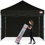 MasterCanopy Heavy Duty Pop-up Gazebo tent with Sidewalls (3x3M,Black)
