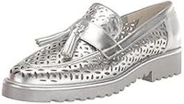 Franco Sarto Women's Carolynn Loafers, Silver Cut Out, 6