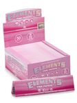 Elements Pink Coloured Kingsize Rolling Papers (5) with Pink Rolling Tips from Smokers Store