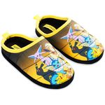 Pokemon Boys Slippers, Cosy Slip on House Shoes with Non Slip Sole - Gifts for Gamers (Multi, 4 UK)