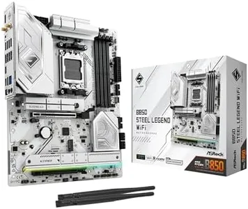 ASRock AMD B850 Steel Legend WiFi 7 Socket AM5 Ryzen 9000, 8000 and 7000 Series DDR5 up to 8000+ (OC) MHz 256GB ATX Motherboard M.2 SATA3 6.0 Gb/s PCIe 5.0 1 HDMI