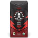 DEATH WISH COFFEE Whole Bean Coffee [16 oz.] Extra Kick of Caffeine, USDA Certified Organic, Fair Trade, Arabica and Robusta Beans (1-Pack)