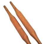 Jtku Handicraft Wooden belan, papad belan,belani,Rolling pin, pin Roller in Seasoned Wood (Size - 13 inch X 1.5 inch) Pack of 2 Piece