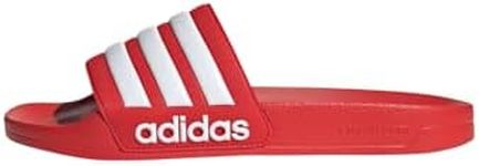 adidas Sportswear Adilette Shower Slides, Vivid Red/Cloud White/Vivid Red, US 9