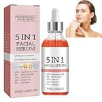 30% Vitamin C Serum for Face,Skincare with 10% Hyaluronic Acid &Vitamin E,5 in 1 Facial Serum,Hyaluronic Acid 10% For Face Hydrated,Anti Aging Facial Brightening Serum for All Skin Types