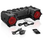 BOSS Audio Systems ATV30BRGB ATV UTV Weatherproof Sound System - 6.5 Inch Speakers, 1 Inch Tweeters, Full Range, Built-in Amplifier, Bluetooth, Multi-Color Illumination, Hook Up To Stereo