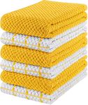 Utopia Towels -6 Kitchen Towels Set - 38 x 64 cm - 100% Ring Spun Cotton Super Soft and Absorbent Dish Towels, Tea Towels and Bar Towels (Yellow)