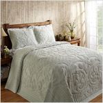 Better Trends/Pan Overseas Ashton 430 GSM Heavy Weight 100-Percent Cotton Chenille Tufted Bedspread, King, Sage