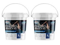 ZYAX Chloro Maxx 90-5Kg (Pack of 2) TCCA 90 Chlorine Granules for Pool Water Treatment