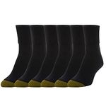 Gold Toe Women's Classic Turn Cuff Socks, Multipairs fashion liner socks, Black (6-pairs), M UK