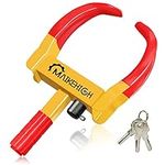 MAIKEHIGH Wheel Clamp, Heavy Duty Wheel Clamp Lock Universal Anti-Theft Locking for Cars, Caravans, Trailers, Van, Adjustable Nine-Hole with 3 Keys