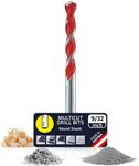 Alpen Multicut Drill Bit 9/32" Drill Bits for Versatile Drilling in Tiles, Masonry, Metal, Wood, and Plastic - Durable Carbide Tip Drill Kit with Cylindrical Shank