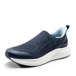 ALLSWIFIT Men's Trainers Hands-Free Slip On Walking Shoes Laceless Comfortable Tennis Sneakers,Size 8,Navy,SARR016M