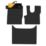 FSW - Tailored Mats - Fits DAF Tailored Truck Mat - XF 106 2014-ON Automatic - EXTRA Heavy Duty 5MM Rubber - Anti Slip Truck Floor Mat, Waterproof and Anti Slip Backing - 3Pc Floor Mat Only