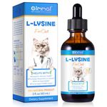 JSBNQRMZ L-Lysine for Cats & Kittens | Immune Support Drops for Cat Flu, Sneezing & Runny Eyes | Formula with Taurine & Colostrum | Tasty Roast Chicken Flavour | 60ml