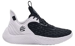 Under Armour Curry Flow 9 Team Basketball Shoes, Black/White, 14.5 Women/13 Men