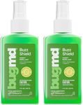 BugMD Buzz Shield - Mosquito and Insect Repellent Spray for Body and Home, Indoor & Outdoor Use, DEET-Free, Tick Repellent, Safe Bug Spray for People (2-Pack)