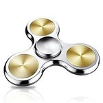 ATESSON Fidget Spinner Toy Ultra Durable Stainless Steel Bearing High Speed Precision Metal Material Hand Spinner Focus Anxiety Stress Relief Boredom Killing Time Toys Silver