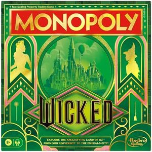 Monopoly Wicked Edition Board Game | Inspired by The Motion Picture | Ages 8+ | 2 to 6 Players | 30 Mins. | Family Games for Kids, Teens, and Adults