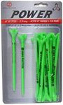 Zero Friction ZFT Maxx 3-Prong 4" Distance Golf Tee, 18 Pack, Lime