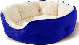 AMICA Dog Bed, Cat Beds for Indoor Cats, Pet Bed for Puppy and Kitty, Extra Soft & Machine Washable with Anti-Slip & Water-Resistant Oxford Bottom XXL Royal Blue