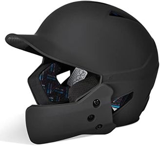 CHAMPRO HX Gamer Plus Baseball Batting Helmet for Youth and Adult Medium,Black