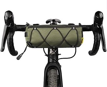 Rhinowalk Bike Handlebar Bag, Bicycle Front Bag Fram Storage Roll Bag Mountain Road Bikes Commuter Shoulder Bag Professional Cycling Accessories-Green