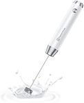 Maestri House Rechargeable Milk Frother, Handheld Electric Foam Maker Waterproof Detachable Stainless Steel Whisk Drink Mixer Foamer for Lattes, Cappuccino,LunaFro NS