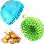 Bakerpan Silicone Vegetable Brush Scrubber, Potato Brush, Fruit Scrubber, Egg Brush for Cleaning Fresh Eggs - Set of 2