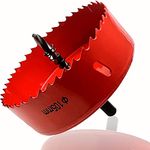 High Speed Steel Hole Saw 105mm Bi-Metal Hole Cutter Drill 4 1/8 inches Hole in Plaster Ceiling, Aluminum, Plastic, Fiberboard, Iron Sheet (Hole Saw with Arbor)