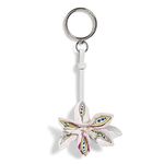 Vera Bradley Women's Bag Charm Keychain Keyring, Hummingbird Park, One Size