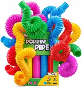 BUNMO Pop Tubes - Sensory Toys - Fidget Toys - Imaginative Play & Stimulating Creative Learning - Hours of Fun for Kids - Tons of Ways to Play - Non-Mouthable Toy 3+ - 30 Pack Large