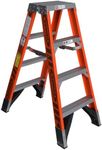 Werner Twin Stepladder,Fiberglass,IAA,4ft,T7400