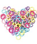 Radhya Accessories Candy color High Elastic Rubberband Box Elastic Hair band for Kids Hair Ropes Hair ties for babies Cute Small Colorful Rubberbands for Girls (70 pcs/Jar)