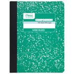 Mead Composition Notebook, Comp Book, Wide Ruled Paper, 100 Sheets, 9-3/4" x 7-1/2", Fashion, Green (09918AC5)