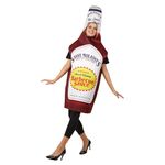 Single Condiment Food Costume | Slip On Halloween Costume for Women and Men| One Size Fits All | BBQ Sauce Bottle