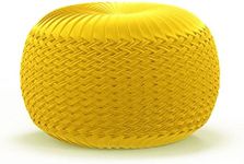 SIMPLIHOME Grafton 20 Inch Transitional Round Pouf in Golden Yellow Velvet Fabric, For the Living Room, Bedroom and Kids Room