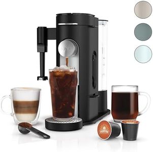 Ninja Pod & Grounds Specialty Single-Serve Coffee Maker, K-Cup Pod Compatible, Brews Grounds, Compact Design, Built-In Milk Frother, 56-oz. Reservoir, 6-oz. Cup to 24-oz. Mug Sizes, Black, PB051