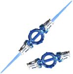 Light Sabers for Kids, Fire Spin Sword Double-Edged Lightsaber Toy with 7-Color LED Lights & Sound,360° Rotating for Kids Role-Play Battles,Retractable Light Saber Sword for Party Christmas (Blue)