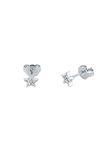 Ted Baker Sidneyy Pave Nano Star Stud Earring (Silver Tone/Clear Crystal)