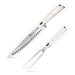 Cangshan S1 Series 61895 German Steel Forged 2-Piece Carving Set, Creme