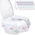 20Pcs Soft Disposable Toilet Seat Covers 60x64cm Potty Seat Pad Anti-Slip Non-Woven Toilet Seat Mat Portable for Travel Public Restroom Hotel Kids Adult(Mermaid)