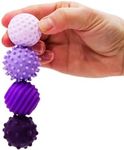 ONO Signets – Silicone Magnetic Balls with Textured Dimples, Bumps, and Waves | Fun to Play with Fidget Toy for Adults | Help Relieve Stress, Anxiety, Tension (Lavender, Set of 4)