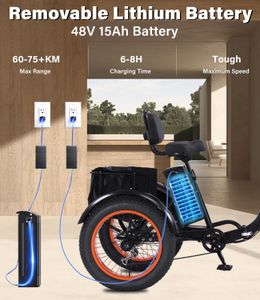 NOMIGO Electric Tricycle – 20x4 Fat Tire, Adult E-Bike